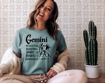 Gemini zodiac shirt, zodiac shirt, astrology shirt, horoscope shirt, birthday gifts, birthday shirt, astrology gift, zodiac gift, Gemini tee