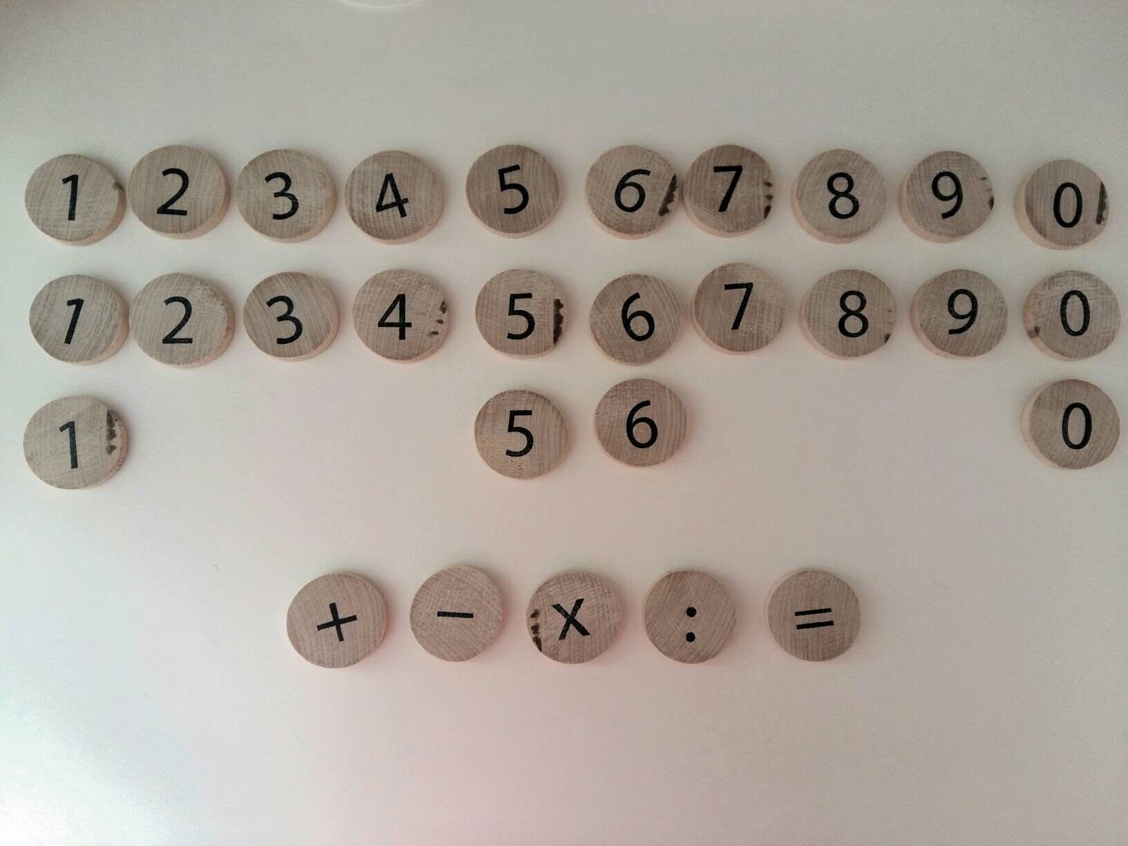 Wooden Number Discs with Magnets Montessori numbers Maths | Etsy