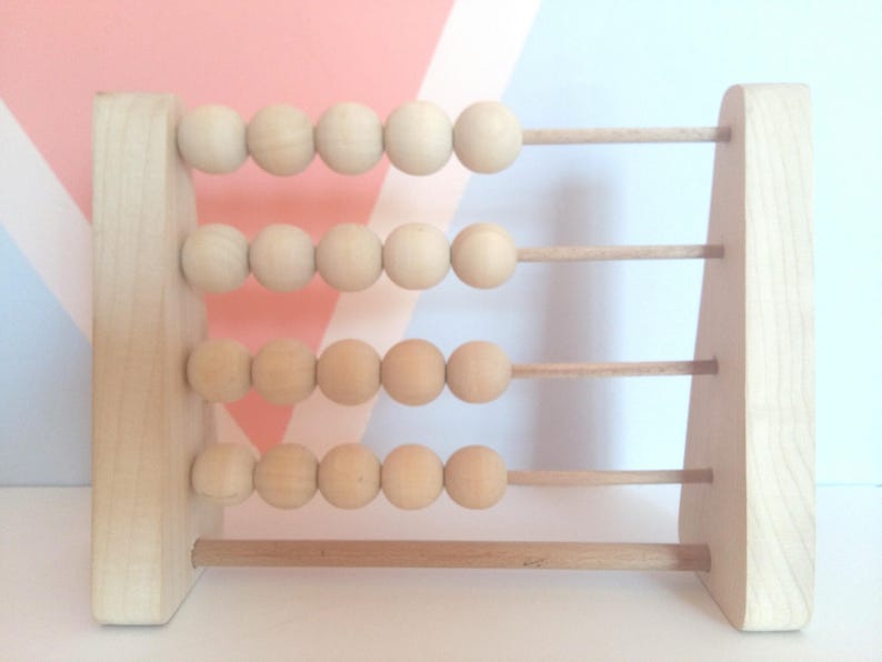 Abacus Wood Wooden Counting Toy Wood Abacus Learning Toys Etsy