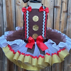 Gingerbread Girl Costume Tutu Dress Set