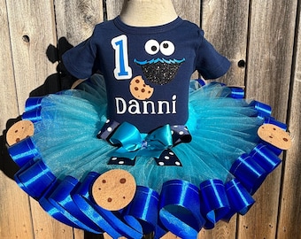 Cookie Birthday Tutu Outfit Girl, Costume Dress Set