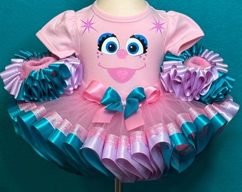 Birthday Tutu Costume,Pink Toddler Dress with Pink Sparkle Ribbon