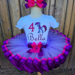 Pony Geburtstagskleid Tutu Outfit Mädchen Geschenk Set