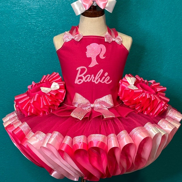 Pink Doll Tutu Dress Costume Set