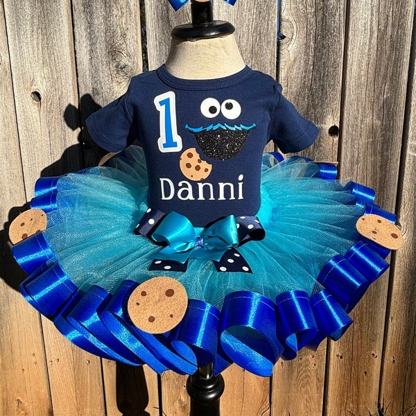 Cookie Birthday Tutu Outfit Girl, Costume Dress Set