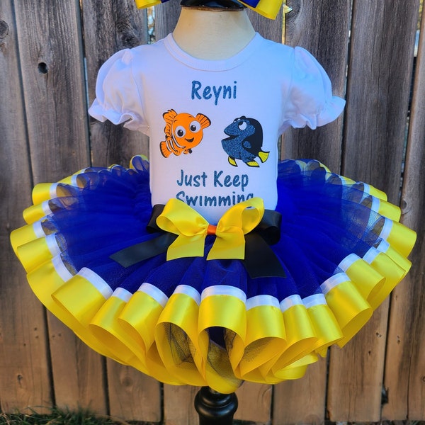 Clown Fish Personalized Birthday Tutu Dress Outfit Set