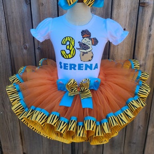 Crood Custom Birthday Tutu Outfit Dress Girl Gift Set MADE TO ORDER