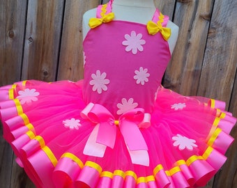 Pink Flowers Pageant Tutu Outfit