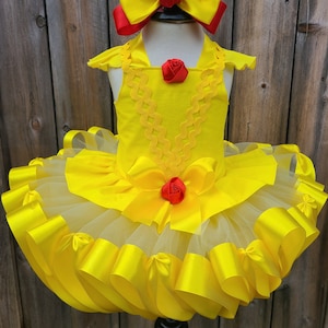 Prinzessin Belle inspiriert Tutu Kleid Geburtstag Outfit Mädchen