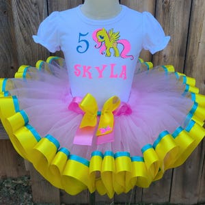 Pony Kleid Benutzerdefinierte Geburtstag Tutu Outfit Mädchen