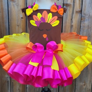 Turkey Girl Tutu Dress Outfit Girl Costume