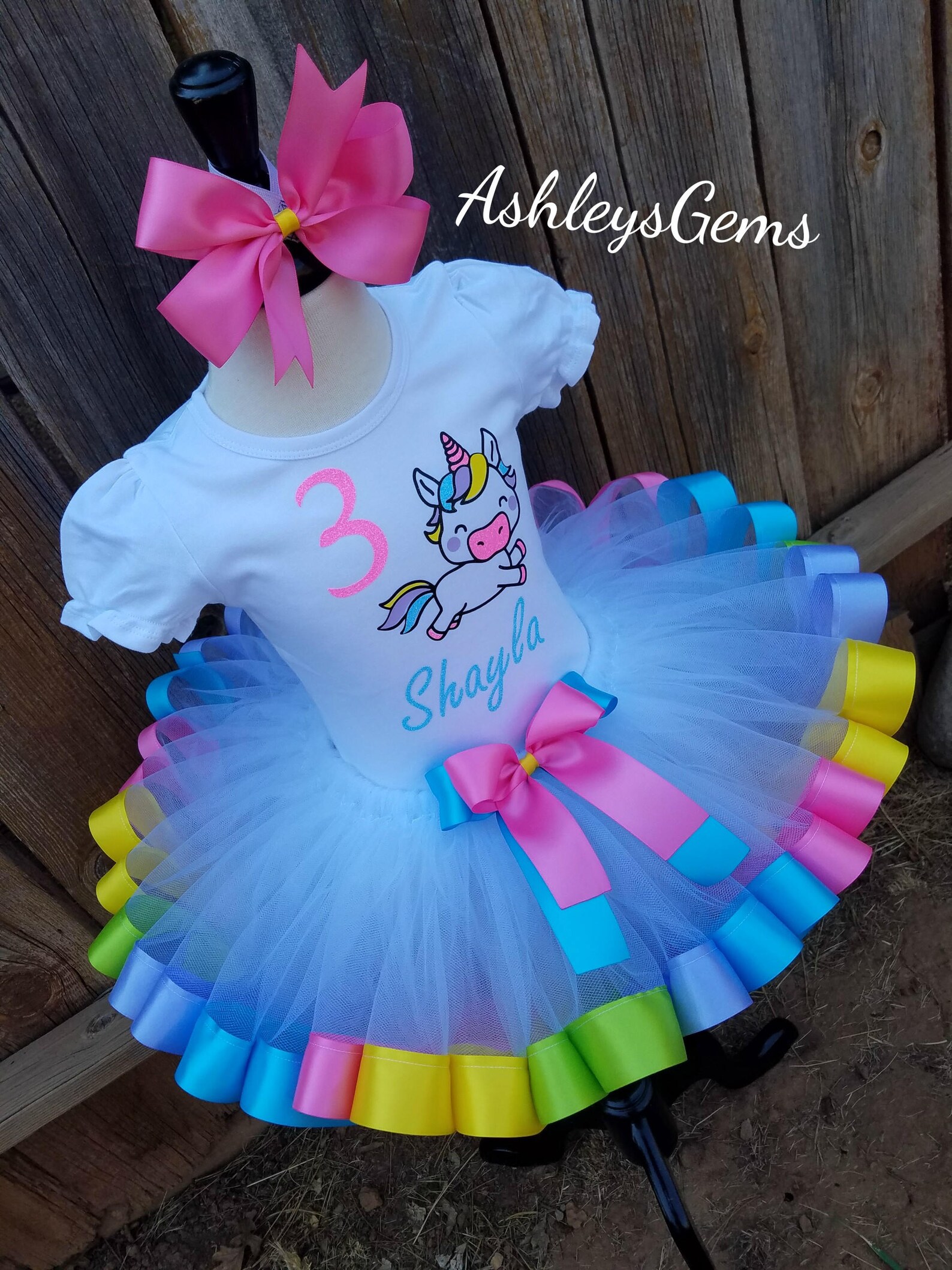 Unicorn Birthday Outfit Unicorn Tutu Unicorn Shirt Unicorn Etsy