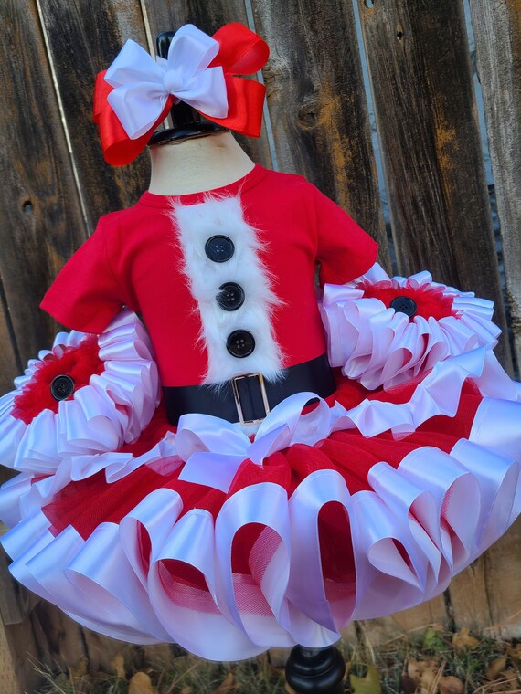 Mrs Clause Costume Santa Christmas Tutu Outfit Etsy