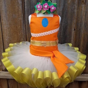 Moana Pageant Costume Birthday Girl Tutu Dress