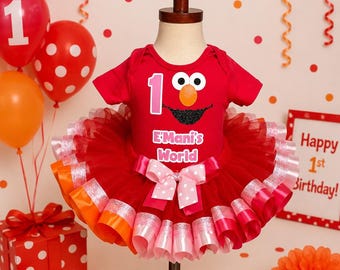 Puppet Face Birthday Dress Tutu Outfit
