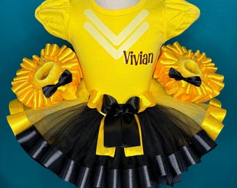 Yellow Wiggling Dress Custom Tutu Outfit