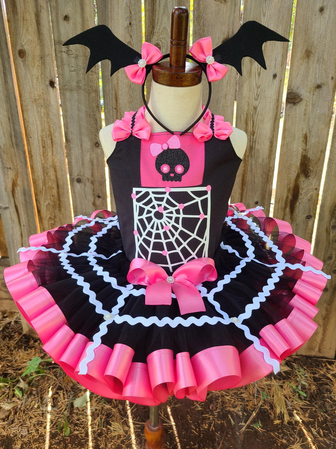 Vampire Costume Pageant Tutu Spiderweb Dress Custom - Etsy