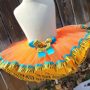 Custom Birthday Tutu Outfit With Tiger Ribbon Trimming - Etsy