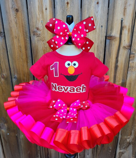 Elmo birthday outfit girl sale