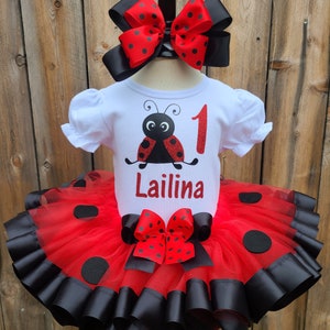 Primer regalo de cumpleaños, primer cumpleaños traje chica, ladybug  cumpleaños camisa, ladybug tutu, niñas primer cumpleaños traje, Halloween  cumpleaños chica -  España