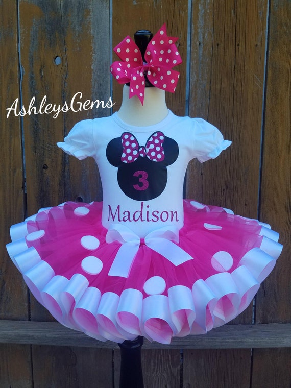 Pink Minnie Mouse Birthday Outfit 