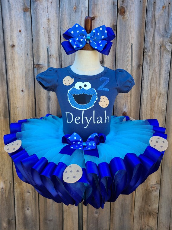 Cookie Monster 1st Birthday Outfit 