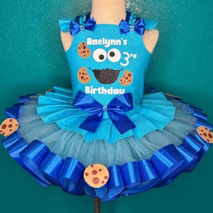 Monster Birthday Dress Outfit Girl Custom Set