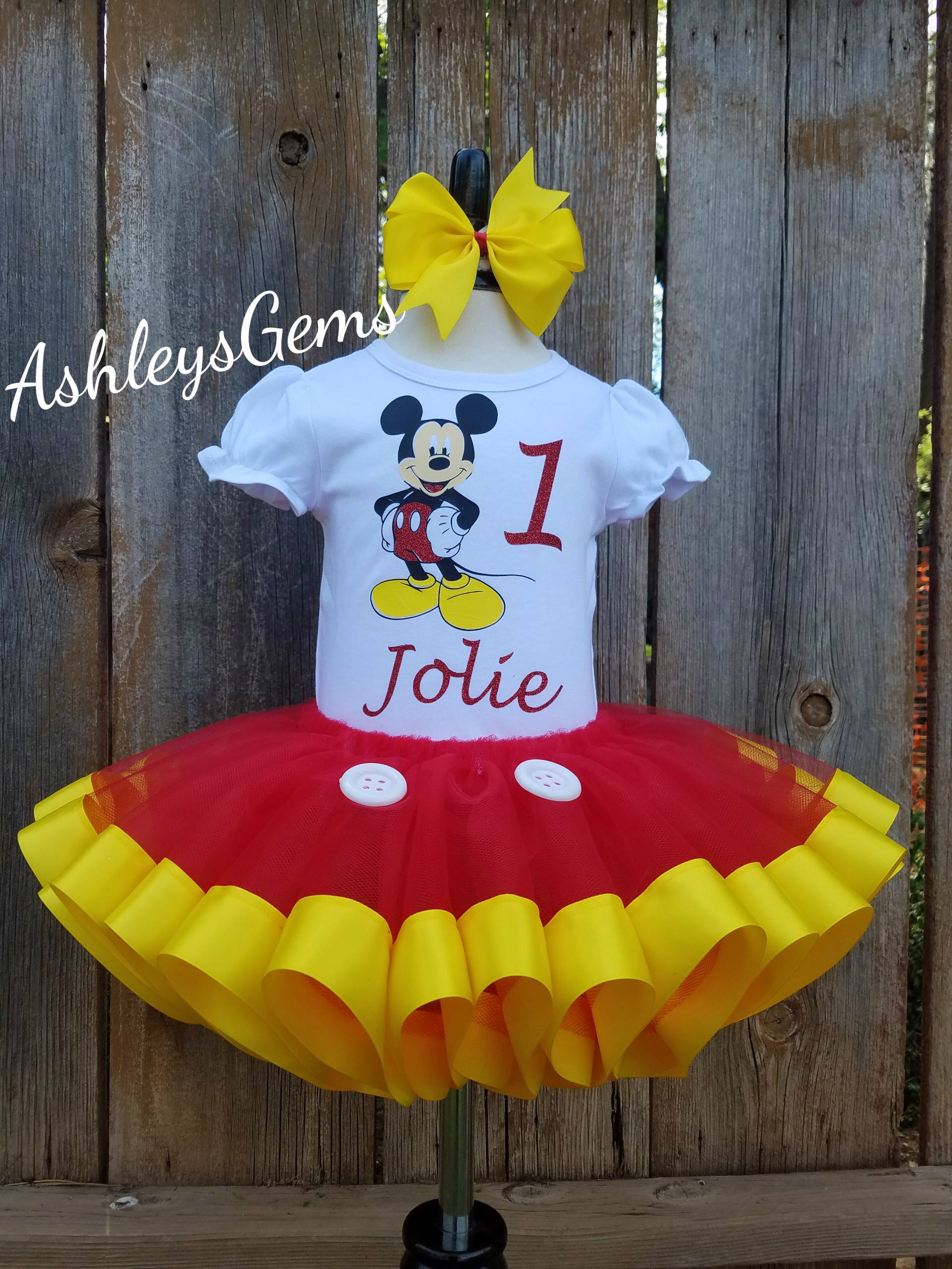 Mickey Mouse Birthday Outfit Girl 
