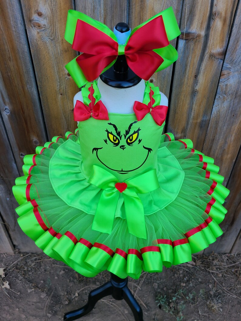Grinch Costume Kids Grinch Costume Toddler Grinch Dress for Etsy