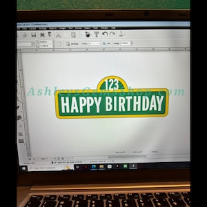 Happy Birthday Street Sign SVG Digital Files