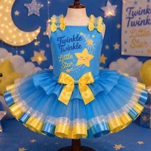 twinkle twinkle little star birthday dress Colour:Dusty Blue Soft enough that shell orchid purple Not done with my