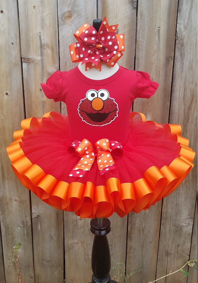 Elmo 1st Birthday Outfit Elmo Costume Elmo Tutu Elmo Dress Etsy