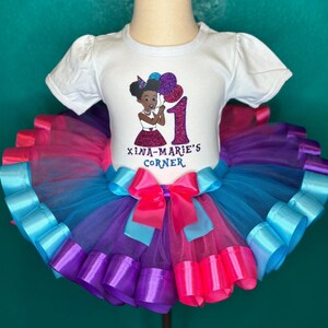 Birthday Tutu Dress Custom Outfit Gift Set Girl