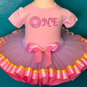 Donut Birthday Tutu Outfit Dress Girl Gift Play Set