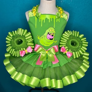 Slime Ghost Tutu Outfit Costume Dress Set
