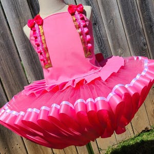 Princess Tutu Dress Pink Costume Outfit Set