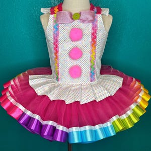 Pink Clown Circus Costume Tutu Dress Set