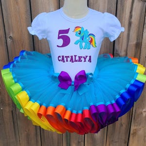 Pony Birthday Tutu Outfit Dress Girl Custom Gift Set
