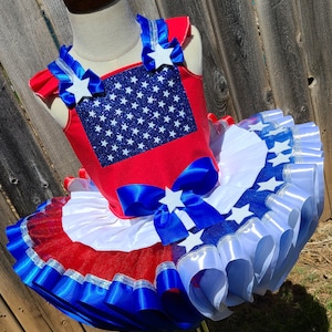 American Flag Tutu Dress Outfit Girl