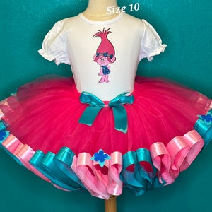 Pink Troll Pesonalized Birthday Tutu Dress Outfit Girl image 5