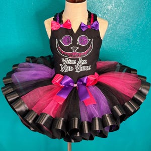Cheshire Cat Tutu Outfit Dress Girl Set Costume