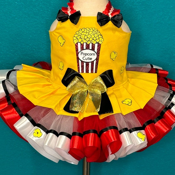 Popcorn Pageant Tutu Dress Movie Theater Party