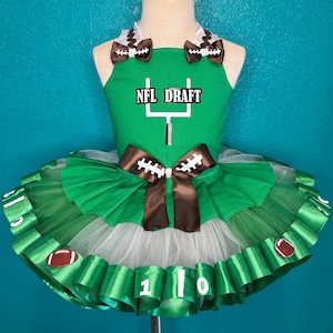 Football Tutu Outfit Custom Dress Girl Gift Set