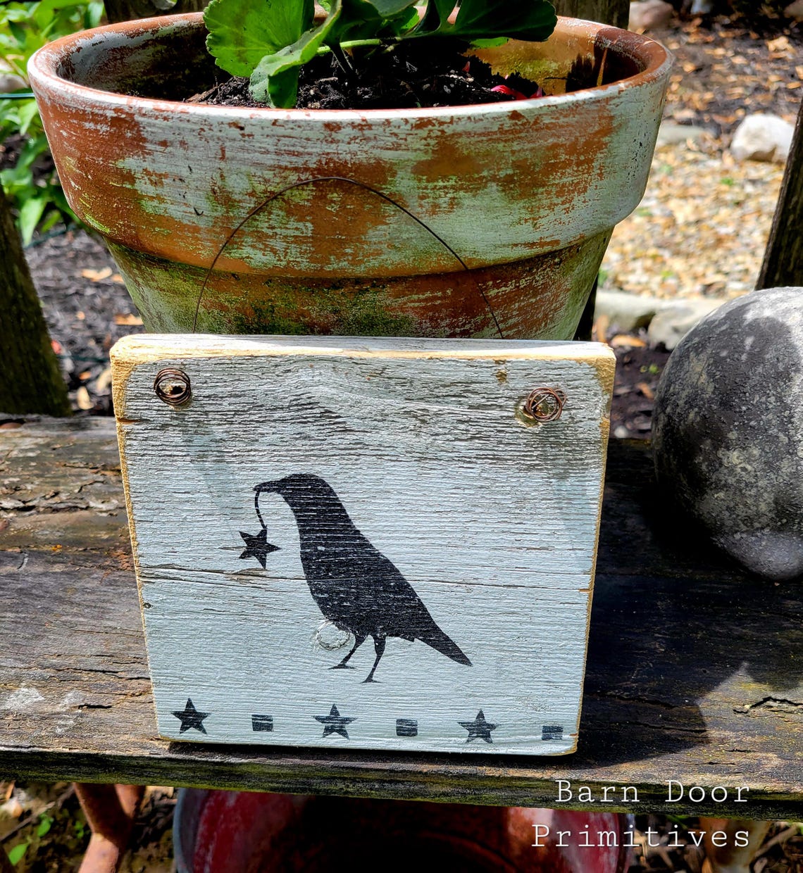 Set of 5 Chippy Americana Garden Signs USA - Etsy