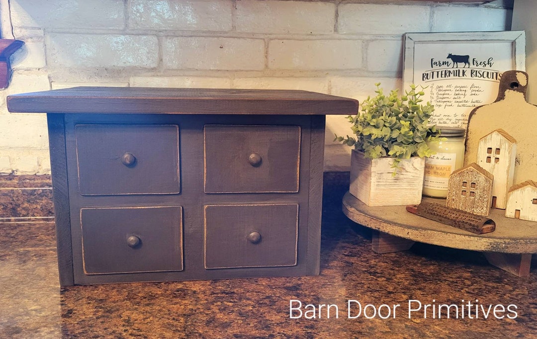 Primitive Farmhouse Wooden 2 Slice Toaster Cover 4 Drawers Etsy