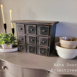 Primitive 9 Drawer Apothecary Appliance Cover