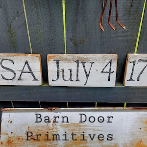 Set of 5 Chippy Americana Garden Signs USA - Etsy