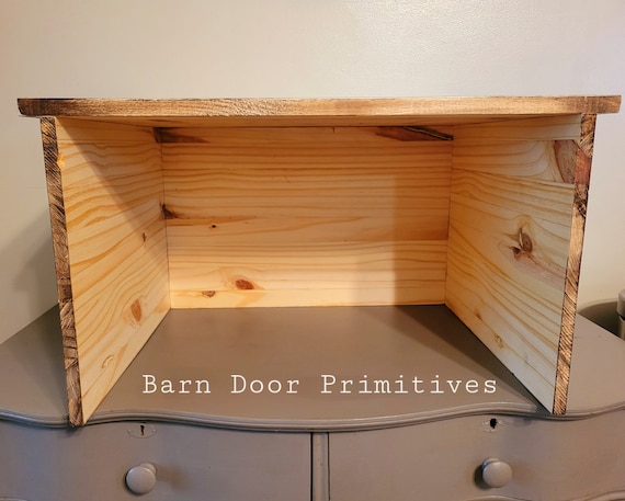 Primitive Farmhouse Wooden Microwave Cover 