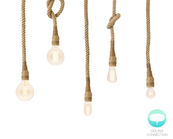Rope Pendant Lamp Hanging Ceiling Light For Dining Room Living Room Office Or Bedroom Farmhouse Industrial Lighting For Kitchen Island