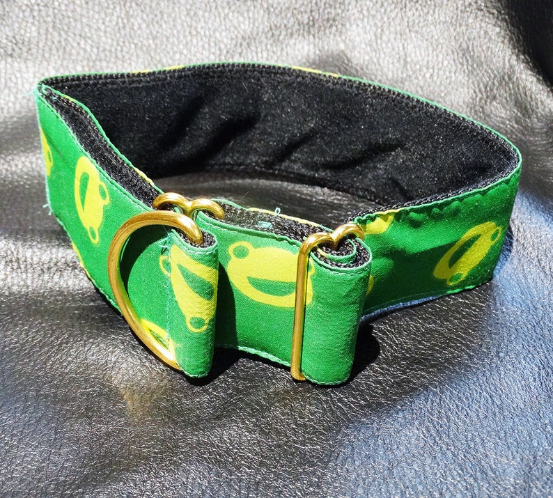 Martingale Dog Collar Adjustable Size New OOAK Frog Pattern Etsy